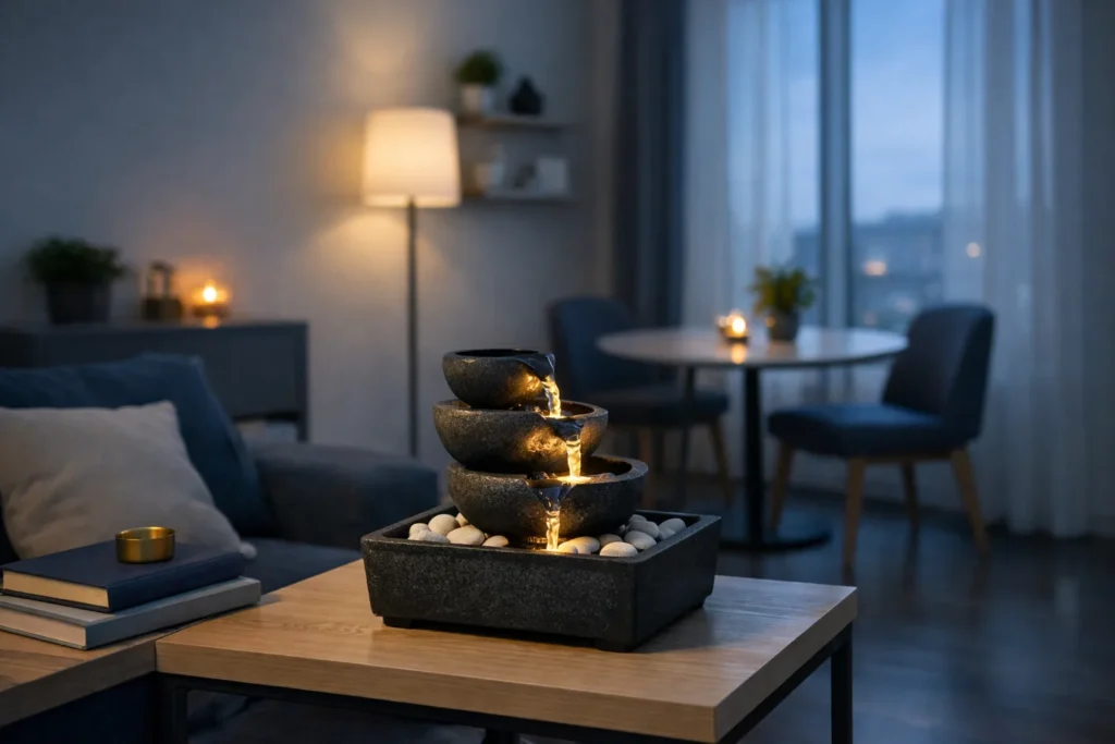 Guide pour choisir une fontaine d’intérieur adaptée aux petits espaces