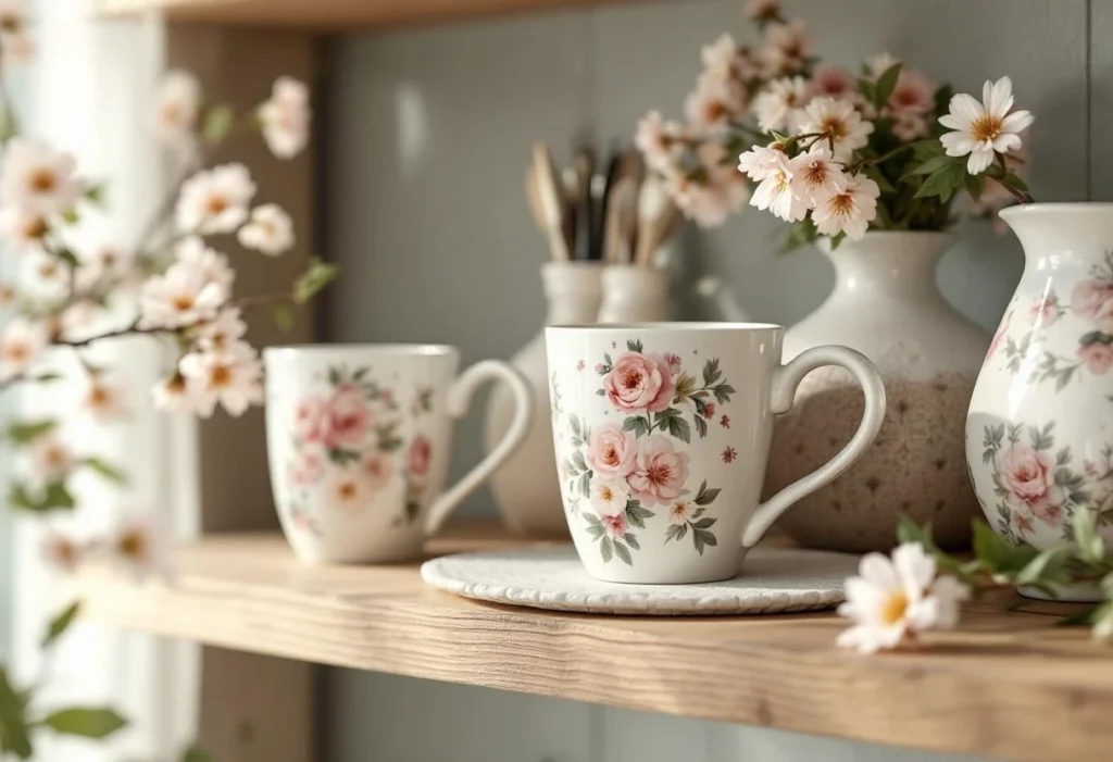 Un souffle de printemps sur vos étagères : sublimer la décoration avec des mugs floraux