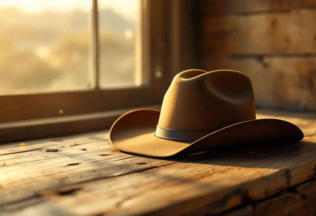 Lumière dorée et ombre du stetson : créer une ambiance western chic avec des jeux de contrastes
