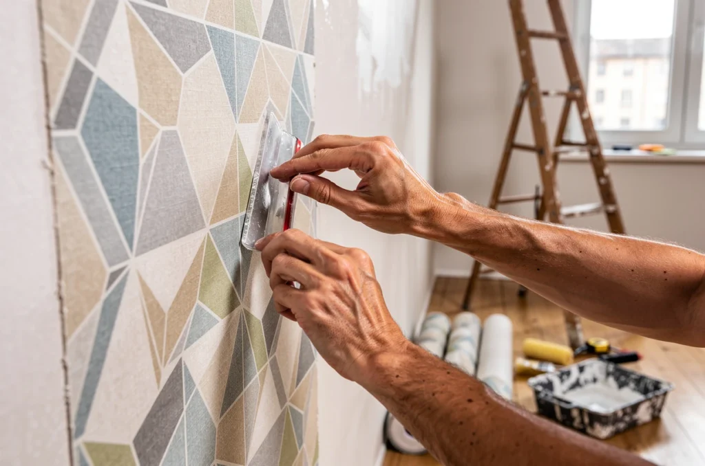 Comment choisir et poser votre papier peint géométrique : guide pratique étape par étape