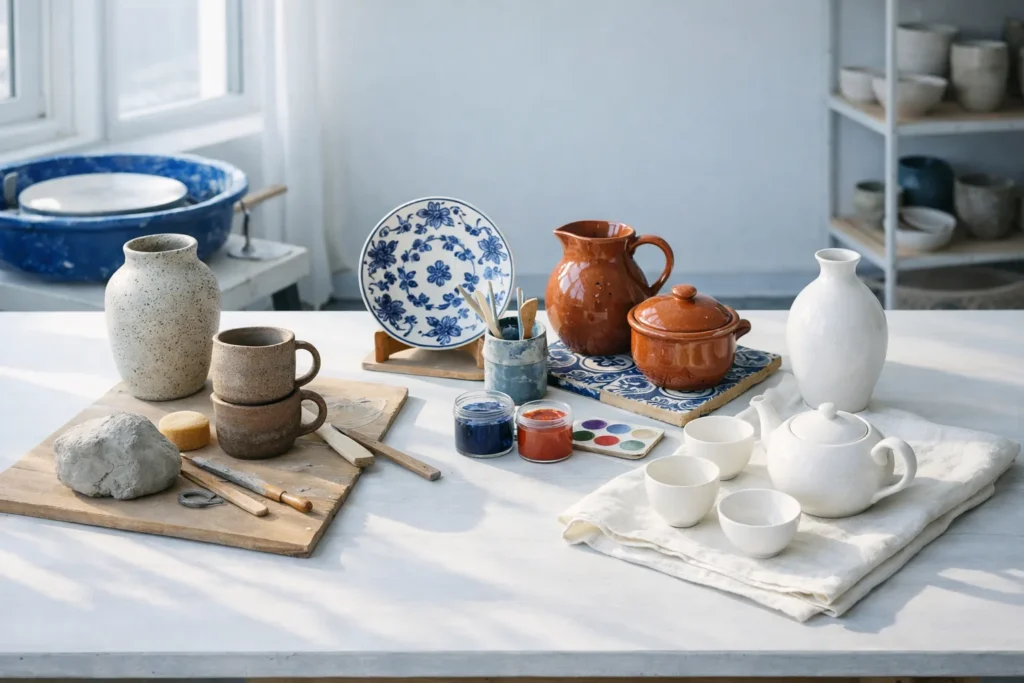 Grès, faïence, porcelaine : trois terres, trois usages